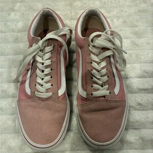 Vans Pink and White Women's Sneakers